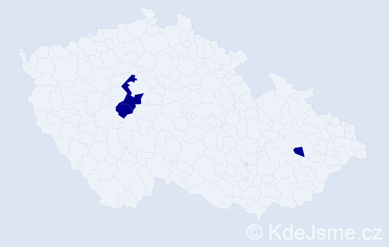 Jméno: 'Čestislav', počet výskytů 3 v celé ČR