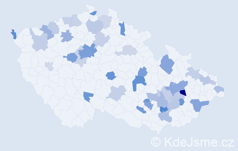 Jméno: 'Kira', počet výskytů 83 v celé ČR