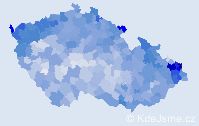 Jméno: 'Mária', počet výskytů 10345 v celé ČR