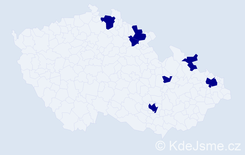 Jméno: 'Afroditi', počet výskytů 7 v celé ČR