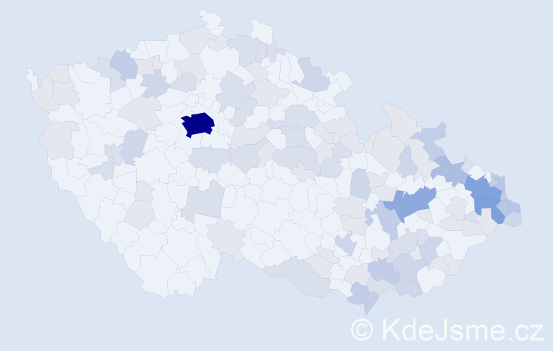 Jméno: 'Regína', počet výskytů 247 v celé ČR