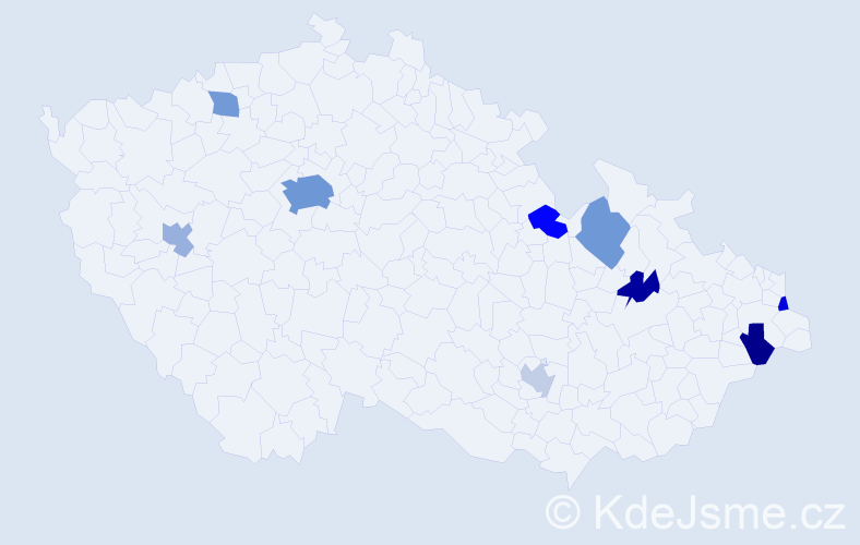 Jméno: 'Kristijan', počet výskytů 18 v celé ČR