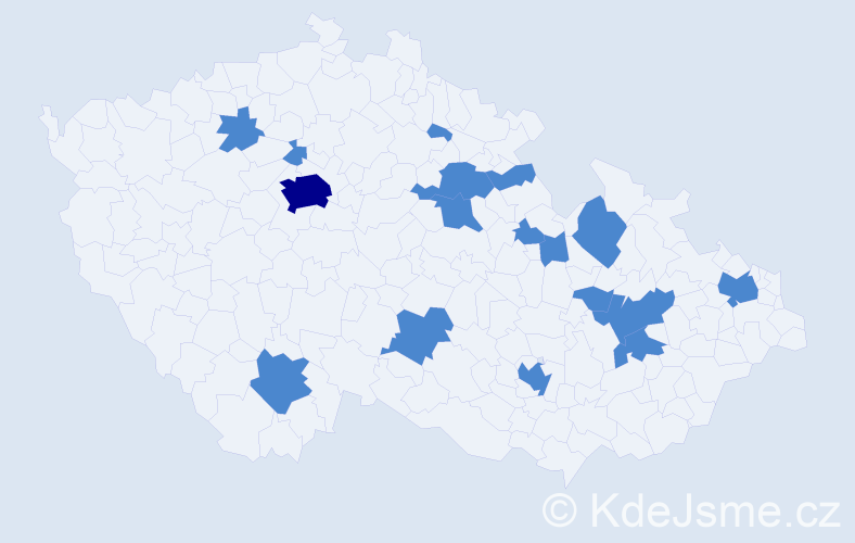 Jméno: 'Svata', počet výskytů 19 v celé ČR
