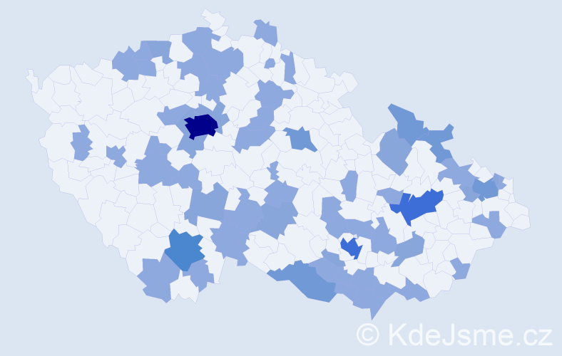 Jméno: 'Vlaďka', počet výskytů 100 v celé ČR