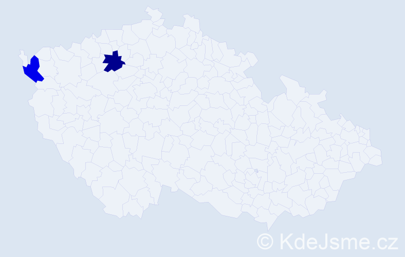 Jméno: 'Marie-Kristina', počet výskytů 2 v celé ČR