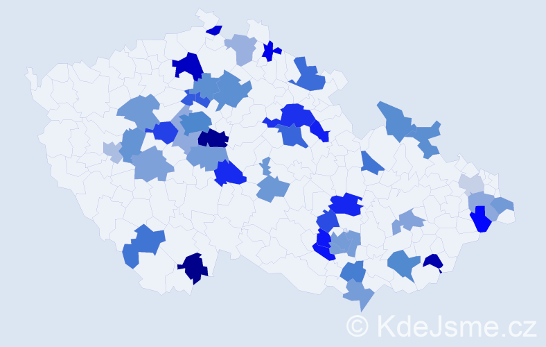 Jméno: 'Dorotea', počet výskytů 77 v celé ČR