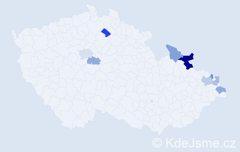 Jméno: 'Panajota', počet výskytů 16 v celé ČR