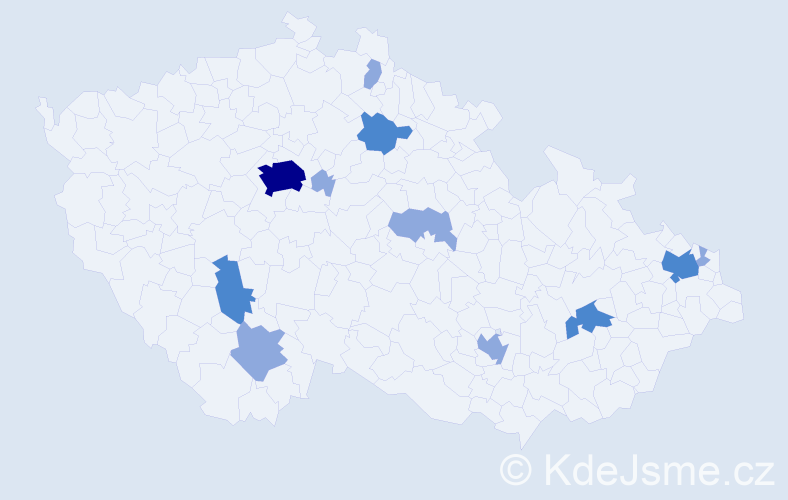 Jméno: 'Aleška', počet výskytů 19 v celé ČR