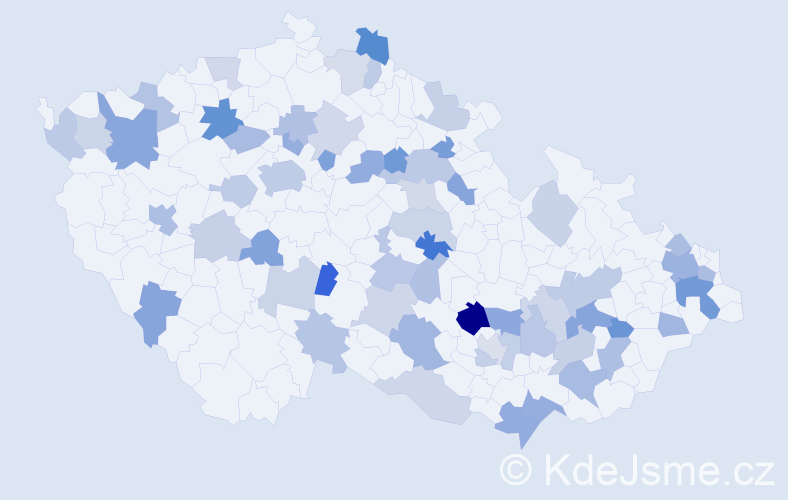 Jméno: 'Bohdanka', počet výskytů 101 v celé ČR