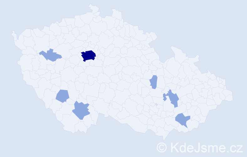 Jméno: 'Daniel Mark', počet výskytů 11 v celé ČR