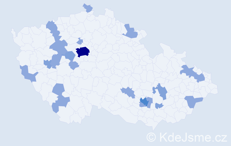 Jméno: 'Marietta', počet výskytů 36 v celé ČR