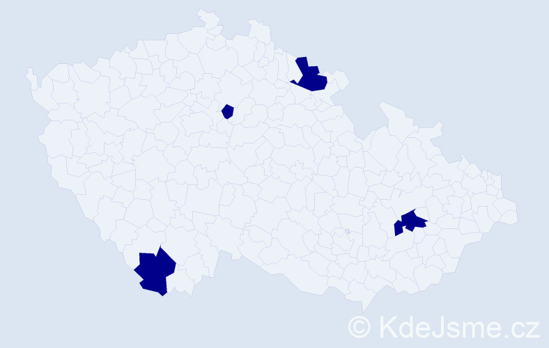 Jméno: 'Vang', počet výskytů 4 v celé ČR