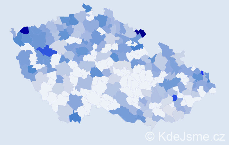 Jméno: 'Valéria', počet výskytů 489 v celé ČR