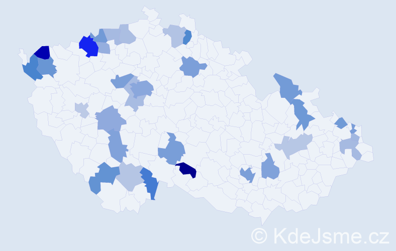 Jméno: 'Georg', počet výskytů 52 v celé ČR