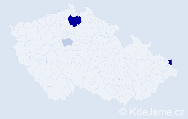 Jméno: 'Anna Isabella', počet výskytů 3 v celé ČR