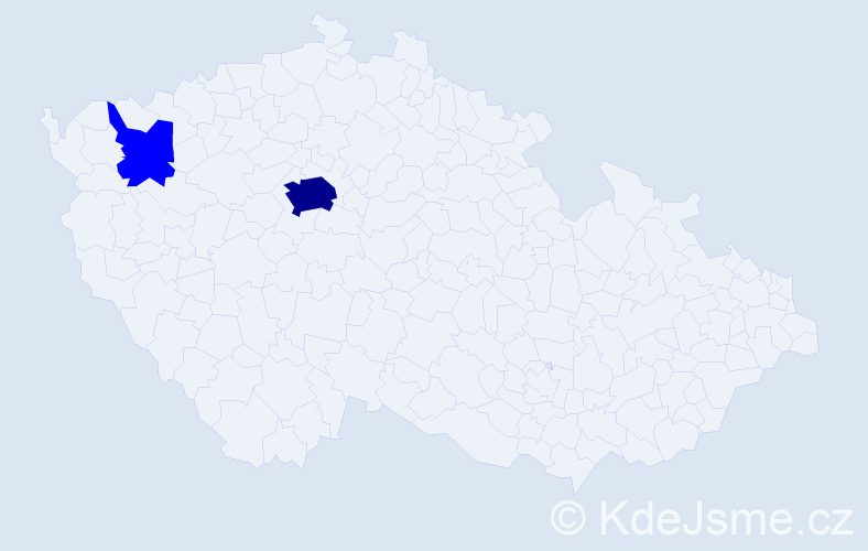 Jméno: 'Ilkham', počet výskytů 3 v celé ČR