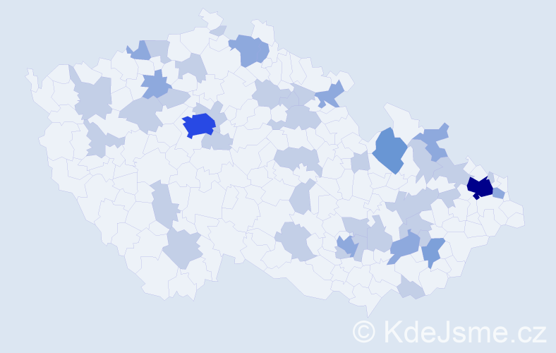 Jméno: 'Ivonka', počet výskytů 73 v celé ČR