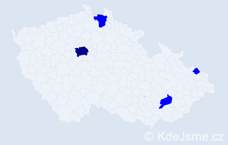 Jméno: 'Stella Rose', počet výskytů 5 v celé ČR