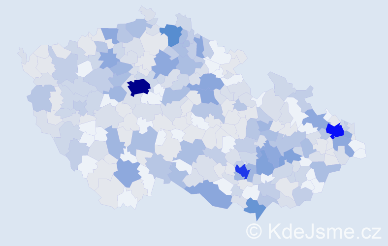 Jméno: 'Věroslav', počet výskytů 682 v celé ČR
