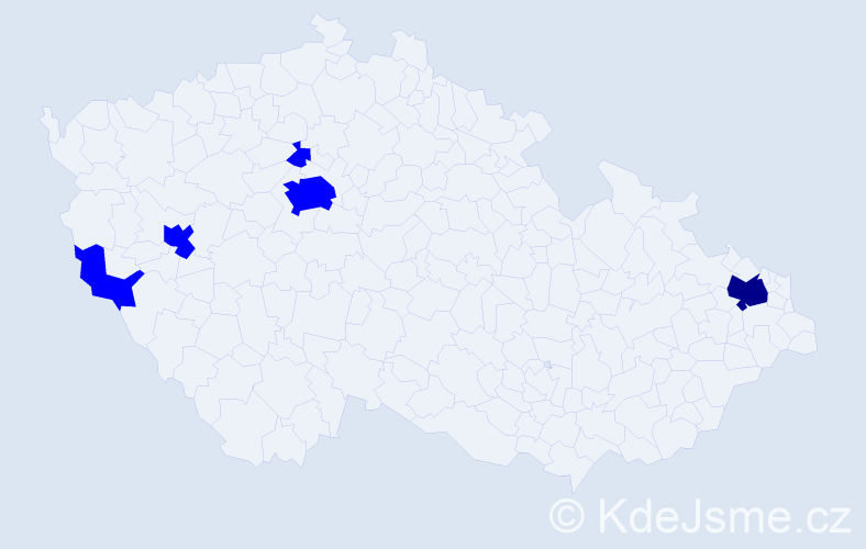 Jméno: 'Ngoc Thuy', počet výskytů 6 v celé ČR