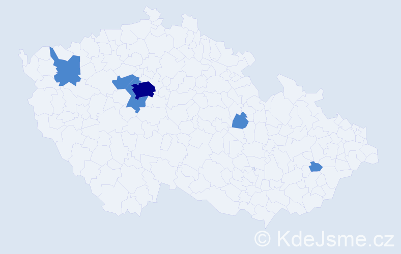 Jméno: 'Jan Tadeáš', počet výskytů 8 v celé ČR