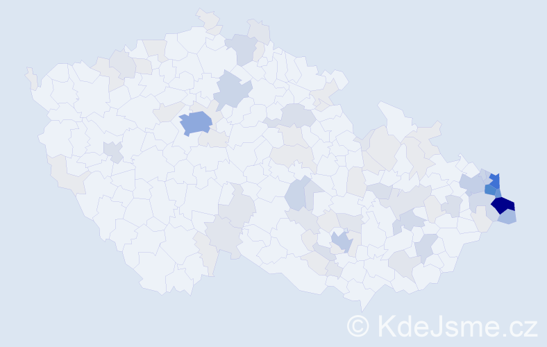 Jméno: 'Česlav', počet výskytů 296 v celé ČR
