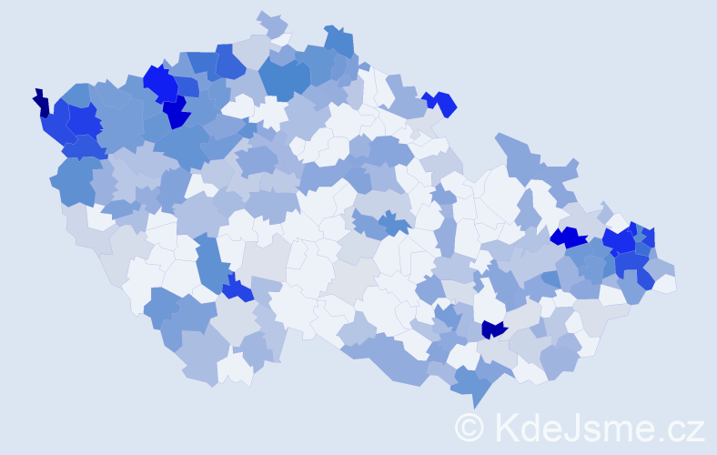 Jméno: 'Vojtech', počet výskytů 633 v celé ČR