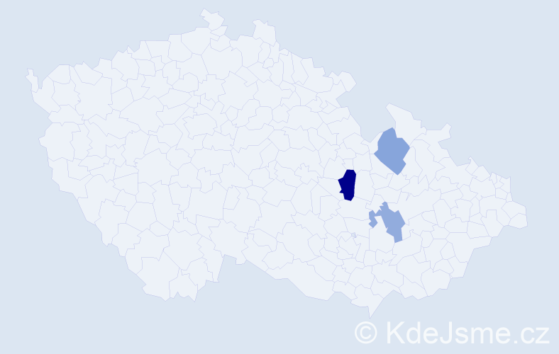 Jméno: 'Adleta', počet výskytů 4 v celé ČR