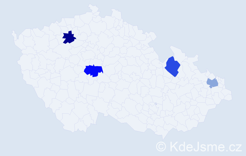 Jméno: 'Šandor', počet výskytů 4 v celé ČR