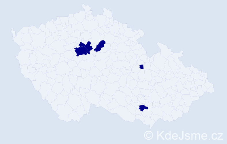 Jméno: 'Zholt', počet výskytů 5 v celé ČR