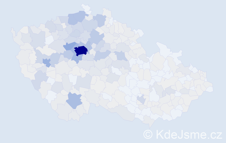 Jméno: 'Věnceslava', počet výskytů 1264 v celé ČR