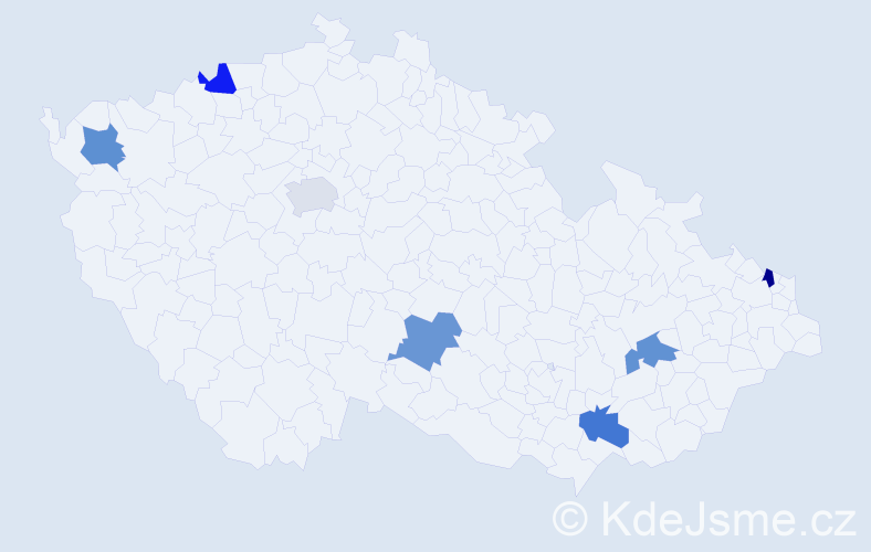 Jméno: 'Sarah Jessica', počet výskytů 7 v celé ČR