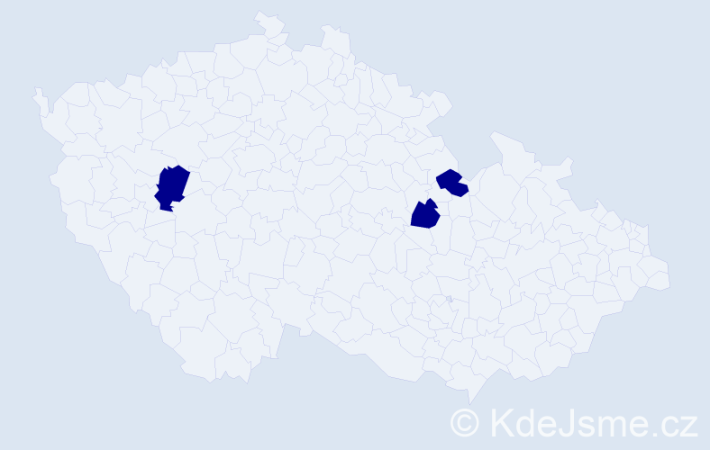 Jméno: 'Matěj Michal', počet výskytů 3 v celé ČR