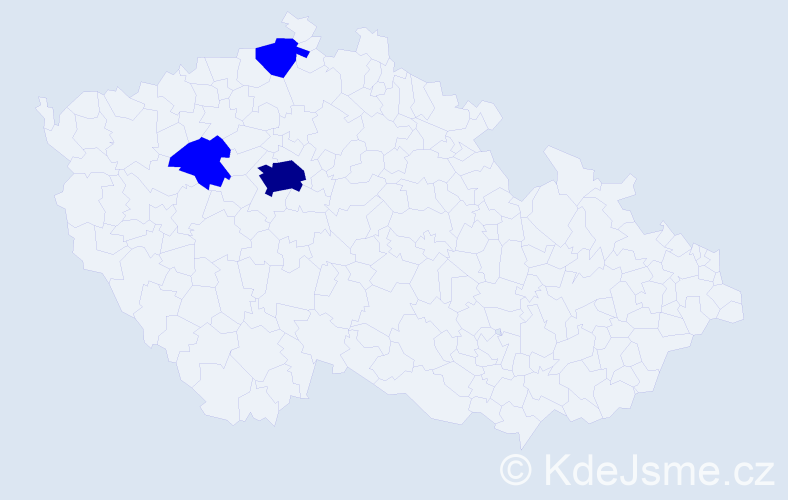 Jméno: 'Miroslav Daniel', počet výskytů 4 v celé ČR