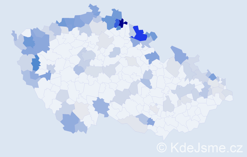 Jméno: 'Klaus', počet výskytů 221 v celé ČR