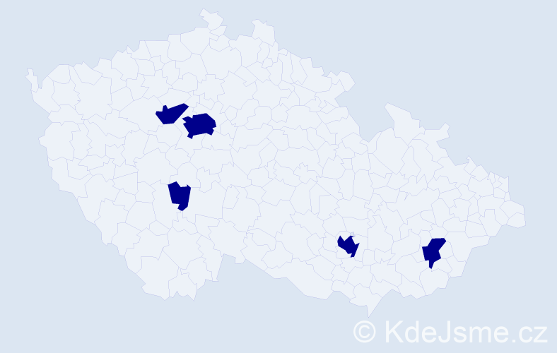 Jméno: 'Julie-Anna', počet výskytů 5 v celé ČR