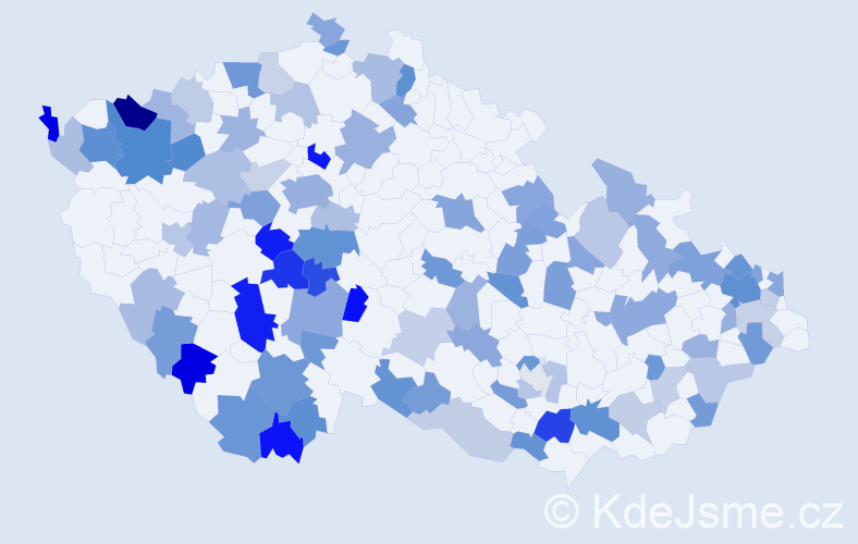 Jméno: 'Hanka', počet výskytů 157 v celé ČR