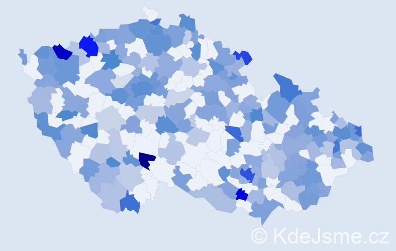 Jméno: 'Katarina', počet výskytů 370 v celé ČR