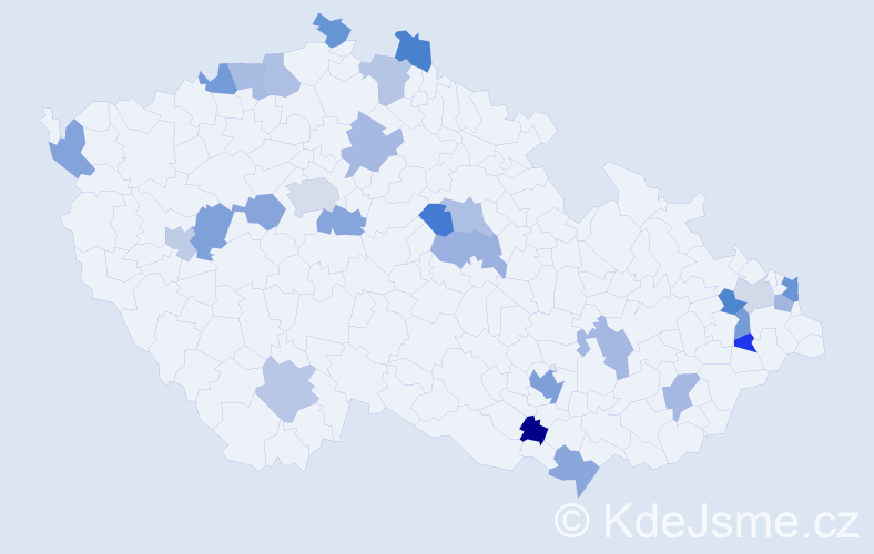 Jméno: 'Rene', počet výskytů 35 v celé ČR