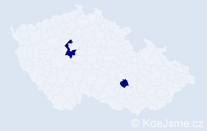 Jméno: 'Thymian', počet výskytů 2 v celé ČR