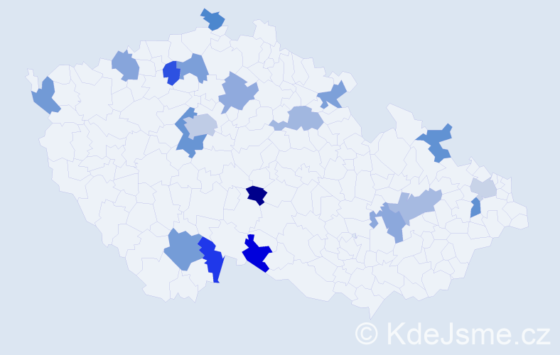 Jméno: 'Thanh', počet výskytů 24 v celé ČR