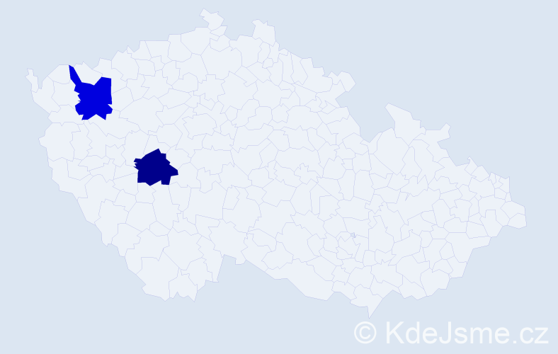 Jméno: 'Sevdalina', počet výskytů 2 v celé ČR