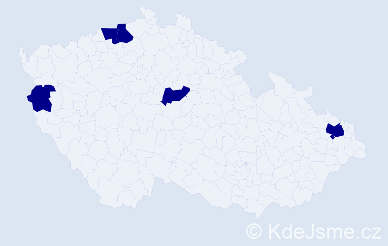Jméno: 'Anh Dao', počet výskytů 5 v celé ČR