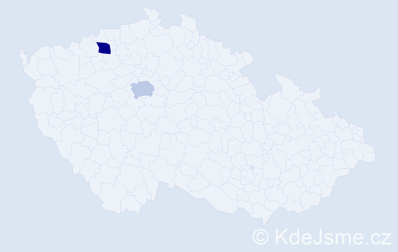 Jméno: 'Edward John', počet výskytů 2 v celé ČR