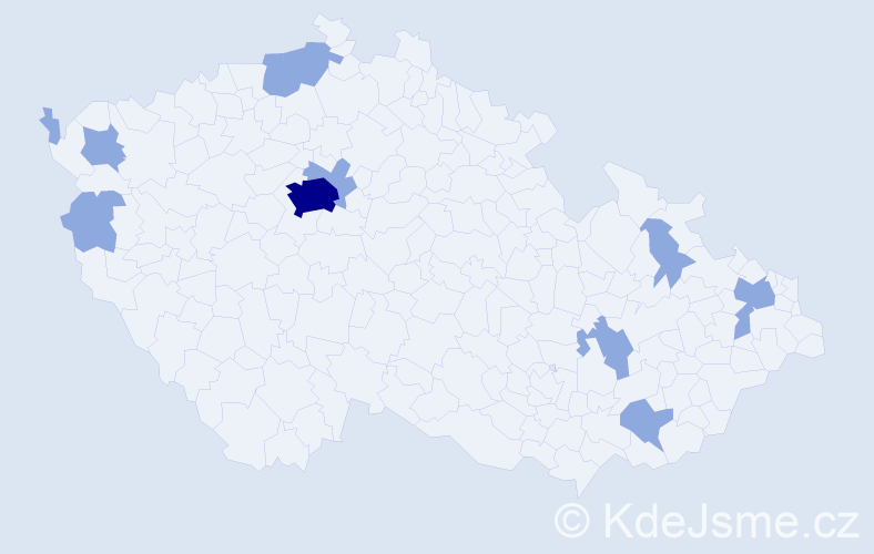 Jméno: 'Huong', počet výskytů 17 v celé ČR