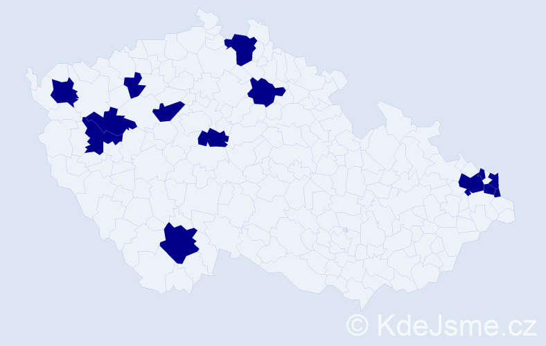 Jméno: 'Jadviga', počet výskytů 14 v celé ČR