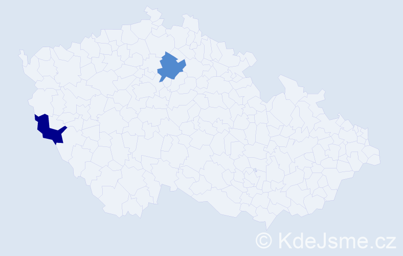 Jméno: 'Konrad Wilhelm', počet výskytů 2 v celé ČR