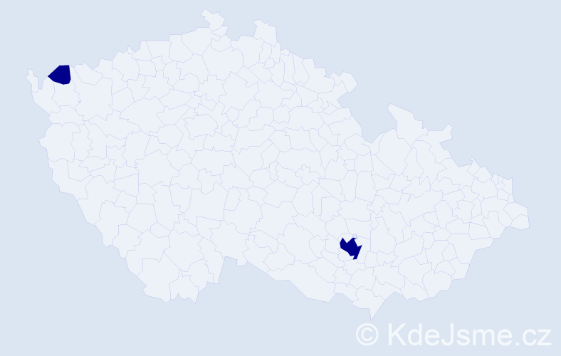 Jméno: 'Patricia Maria', počet výskytů 2 v celé ČR