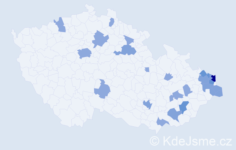 Jméno: 'Teofil', počet výskytů 48 v celé ČR
