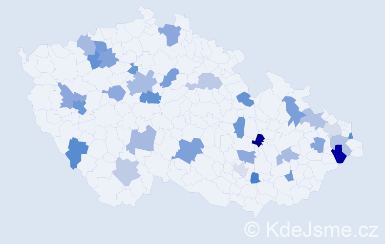 Jméno: 'Vladivoj', počet výskytů 49 v celé ČR